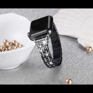 Black rhinestone Apple Watch band
